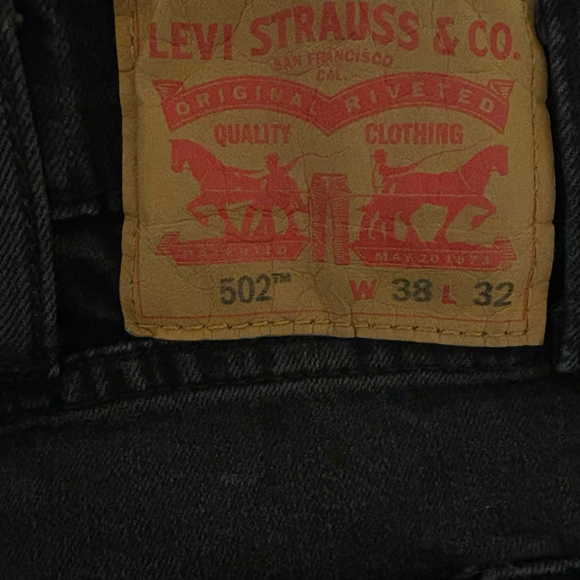Levi’s 502™ Taper Fit Men's Jeans - Black W38 L32 - Picture 3 of 14